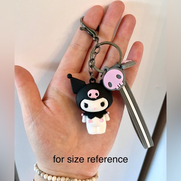 NEW Kuromi Keychain - Sanrio Hello Kitty Goth Emo Kawaii Anime Charm - Picture 1 of 8